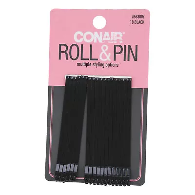 Conair Roll And Pin Hair Roller Pins Black 18-Count • £5.78