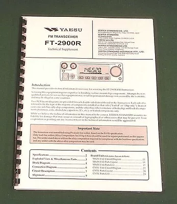 Yaesu FT-2900R Service Manual: With All 11 X17 Foldouts (full Color)  • $31.20