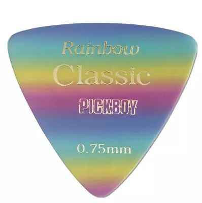 Pickboy Guitar Picks Pack Of 10 Vintage Pick Rainbow Triangle 0.75mm PB17P075 • $10.92