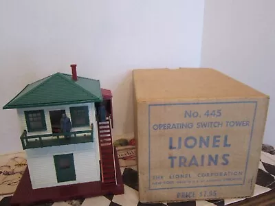 Postwar Lionel  #445 Operating Switch Tower In Original Box • $75