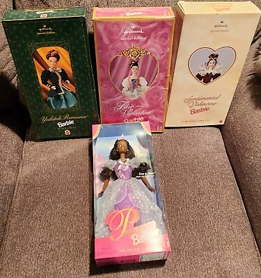 4x Barbie Doll Lot Mattel Yuletide Romance Fair & Sentimental Valentine Princess • $34