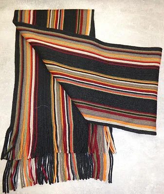 £17.50 • Buy College-Style Scarf With Fringing, Fine Knit, Striped By Barts, Neck Scarf