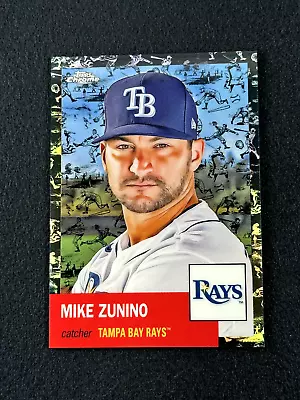 2022 Topps Chrome Platinum MIKE ZUNINO Toile Cream/Black 8/10 #334 Rays • $4.49