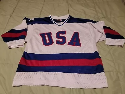 USA Hockey Jersey Miracle On Ice Small Ice Hockey Jersey Custom Mcginnis  • $15