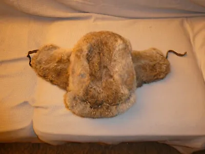 VTG AMERICAN CASSIC Rabbit Fur Trapper Winter Aviator Hat W/Ear Flaps Sz XL • $39.99