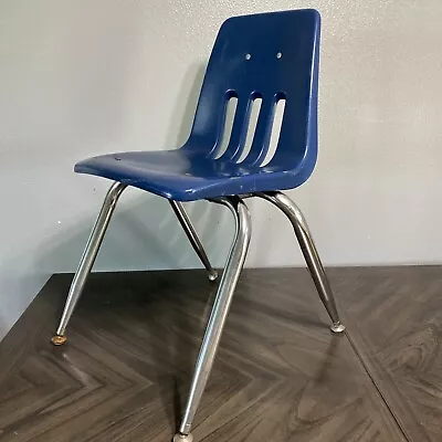 School Hard Plastic Metal 2 Chairs Set Kids Student Stackable 15” Seat Vtg Virco • $60
