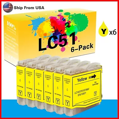 6PK LC51 LC-51 Ink Cartridge For DCP-130C DCP-330C MFC-240C Printer • $9.45