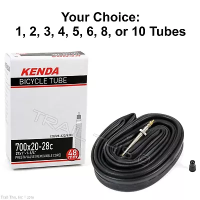 Kenda 700 X 20 23 25 28C 48mm Threaded Presta Valve RVC Road Bike Inner Tube Lot • $7.95