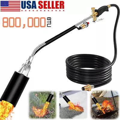 Portable Propane Torch Weed Burner Ice Snow Melter Outdoor Flame Thrower W/ Hose • $29.99