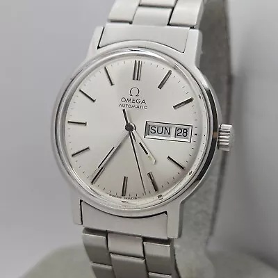 Vintage OMEGA Men's Automatic Watch Day/date 1660117 Cal.1020 Swiss 1975 • $925