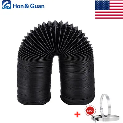 Hon&Guan 16/32FT 4-8 Inch Air Duct Flexible Ducting HVAC Air Hose Clips Clamp • $23.65