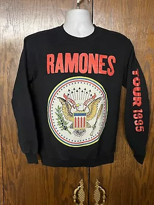 Ramones Tour 1995 Official Merch Sweatshirt Vintage Style Pullover Black Small • $19.95