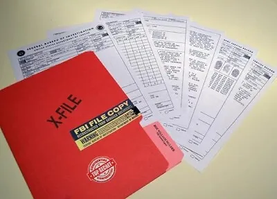 X-FILES DAVID DUCHOVNY Mulder RARE Prop FBI File...GREAT READ!!! FREE U.S. Ship • $80.96