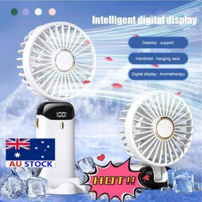 $20.28 • Buy Portable USB Rechargeable Folding Hand Held Fan Desk Cooler Cooling 5 Mode Mini