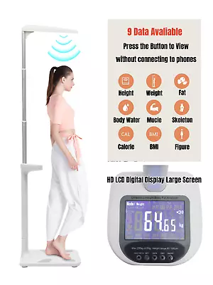 440Lbs Medical Weight Scale Physician Ultrasonic BMI Fat Height Measuring Tool • $160.54