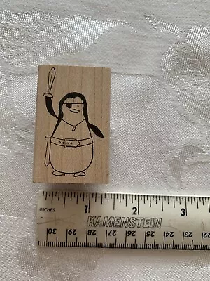 Memory Box Pirate Penguin Wood Mounted Rubber Stamp • $0.99