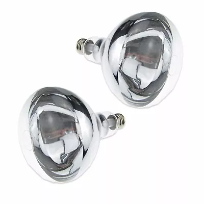 PACK OF 2 X 300W 240V GANTRY HEAT LAMP / BULB E27 SCREW FIT REFLECTOR TYPE LIGHT • £29.95