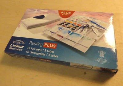 £15 • Buy Winsor & Newton Cotman Water Colour 16 Half Pans Plus 3 Tubes 8ml - Brand New