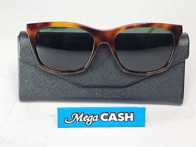 $249 • Buy Gucci GG0558S 003 56 Havana Brown/Green SunGlasses