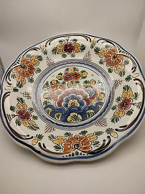 12  Hand Painted Polychrome Delft Wall Plate Marked On Back  • $115