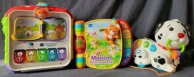 VTech Sort & Discover Activity Cube Musical Rhymes Book Pull And Sing Puppy • $9.99