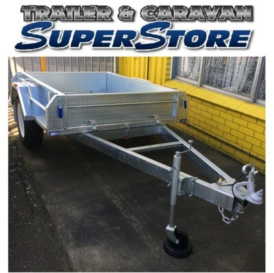 7x5 Single Axle Galvanised Gal Box Trailer Checker Plate Heavy Duty Traralgon  • $2450