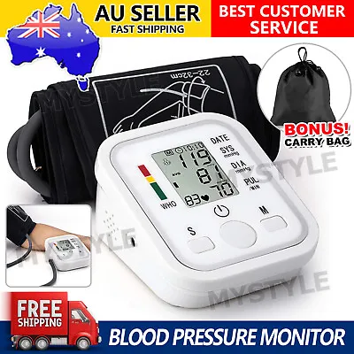 Digital Blood Pressure Monitor Upper Arm Automatic BP Machine Heart Rate Monitor • $23.95