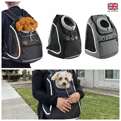 £21.31 • Buy Pet Dog Carrier Puppy Travel Mesh Backpack Front Travel Portable Shoulder Bag UK