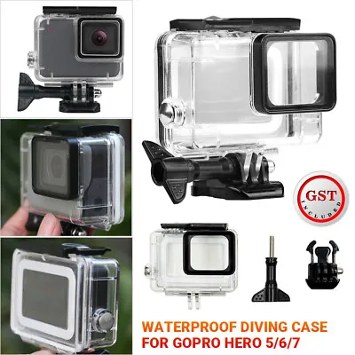 Clear Case For GoPro Hero 4 3+ 3 5 6 7 Waterproof 45mm Diving Protective Housing • $17.45