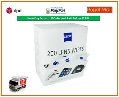 £28.85 • Buy Zeiss Lens Wipes Optical Cleaning Glasses Smartphones Camera 10, 50,100,200 400