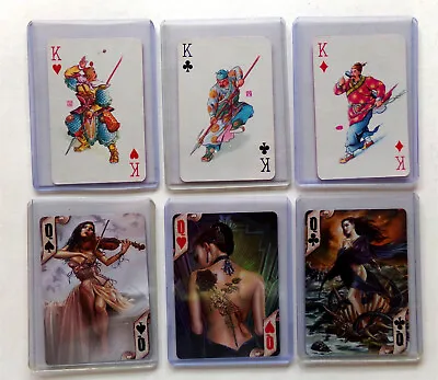 Playing Card Fridge Magnet Set 6x Art King & Queen Mixed Lot In Magnetic Display • $9