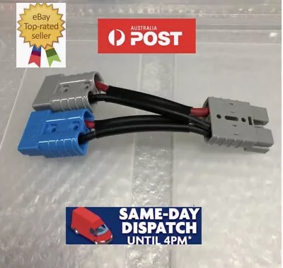 Anderson Blue Style Plug 50Am Connector Double Y Adaptor 8 B&S 59 AMP Auto Cable • $26.99