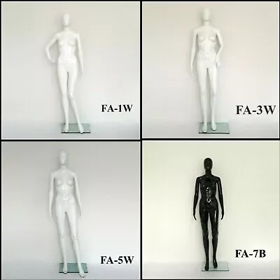 £119 • Buy NEW Female Plastic Faceless Egg Head Mannequin Full Body High Gloss Finish Retai