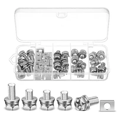 48 Pack Motorcycle Battery Terminal Nuts And Bolt Kit M6 X 10 Mm 12 Mm 16 Mm ... • $16.99