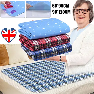 £12.99 • Buy Absorbent Washable Incontinence Bed Sheet Waterproof Pad Mattress Protector Mat