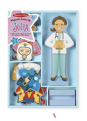 Melissa & Doug Julia Magnetic Dress-Up Wooden Doll Pretend Play Set NEW • $12.50