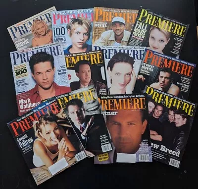 Premiere The Movie Magazine Lot - 12 Issues From 1998 (Complete) • $24