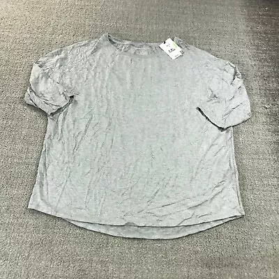 Majestic Filatures Shirt Womens 3 Large Deluxe Tee Silver Metallic $230 • $38.88