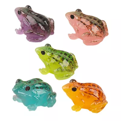 5pcs Miniature Frog Resin Frog Decorations Statues Cartoon Landscape Decorations • $9.39