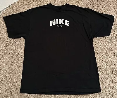 Vintage 90’s White Tag Nike Center Swoosh T-Shirt Men’s XL Black • $20.49