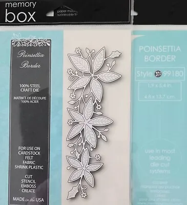 Memory Box Poinsettia Border Die 99180  NEW • £12.99