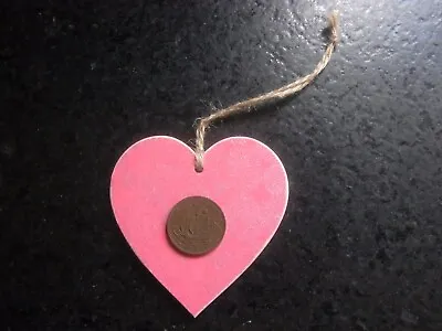 Wedding Anniversary Gift - 1959 Half Penny Heart - 65th Birthday Present • £4.95