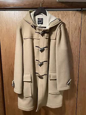 Vintage Gloverall Wool Duffel Coat Made In UK Tan Size 46 • $169