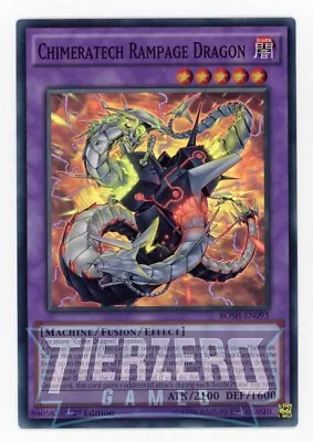 Yugioh Chimeratech Rampage Dragon BOSH-EN093 Super Rare 1st Edition Near Mint • £1.79