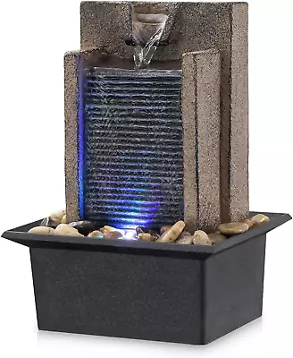 Tabletop Fountain Waterfall Fountain Office Tabletop Fountain Includes Many Natu • $35.38