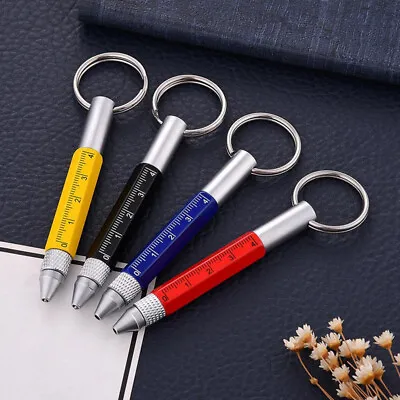 Multifunction Mini Ballpoint Pen Metal Screwdriver Tool Touch Screen Keychain • $2.70
