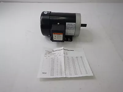 GCCSJ 1HP 1725 RPM General Purpose Three Phase Motor 56C Frame 5/8  • $119.01