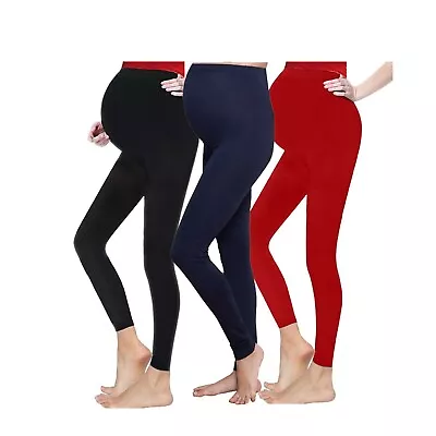 Women MATERNITY COTTON LEGGINGS Comfortable Soft Full Ankle Length Pregnancy Lot • £40.20