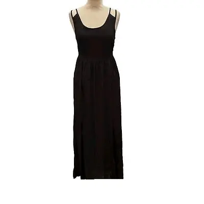 BNWT MinkPink Christina Perri Split Hem Black Long Cami Maxi Dress Size XS • £22