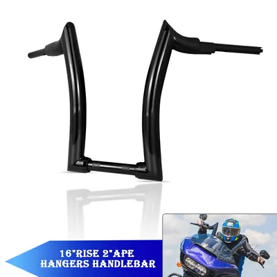 16'' Rise Handlebar Motorcycle Ape Hanger Motorcycle Fit For Harley Wide Glide • $169.41